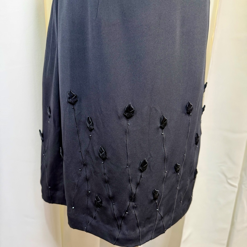 Cache Gold Label Vintage Y2K Floral Bud & Crystal Embroidered Coat & Skirt Set M - Picture 15 of 16